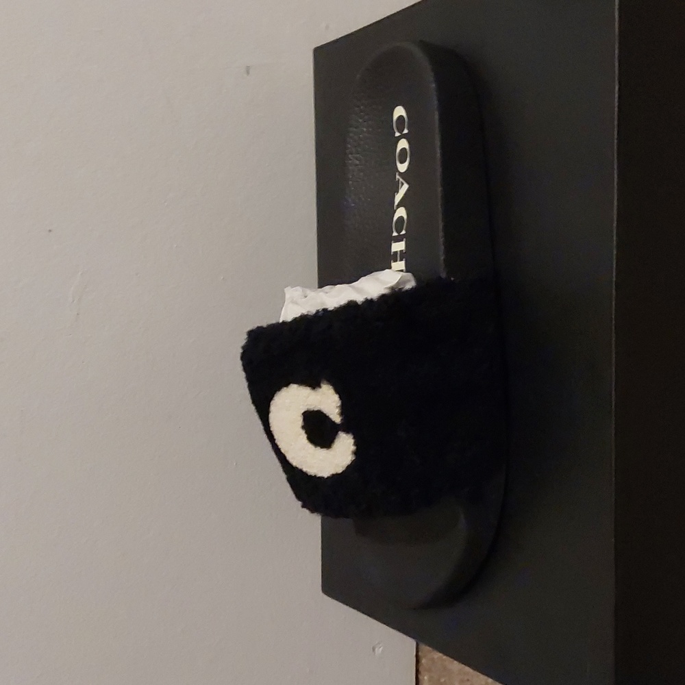 Coach Ulla Shearling Slides, size 9